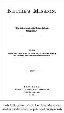 title page of early U. S. edition of vol. 1 of Golden Ladder 
series -- published anonymously
