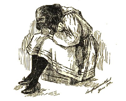 Gypsy huddled, head on knee