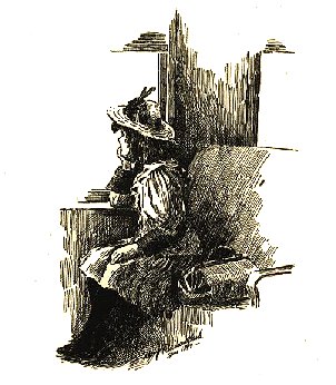 Gypsy in the train, looking out the window