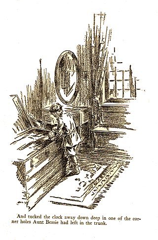 And tucked the clock away...